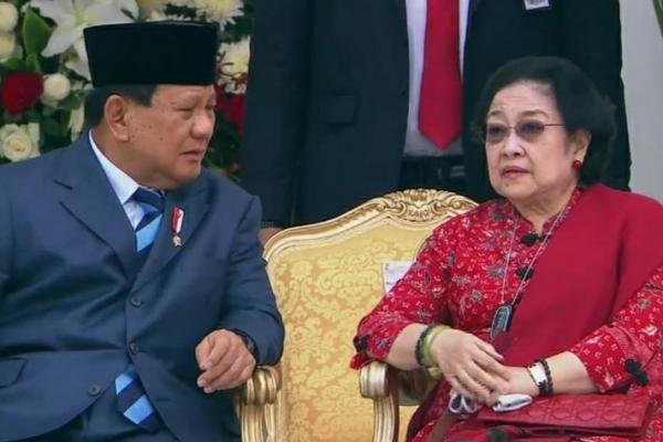 Presiden Terpilih 2024-2029 Prabowo Subianto dan Presiden ke-5 RI Megawatt Soekarnoputri  