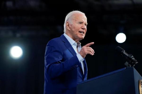Presiden Joe Biden berbicara selama rapat umum kampanye di Raleigh, North Carolina, AS, 28 Juni 2024. REUTERS 