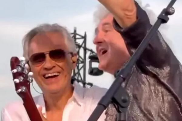 Perayaan 30 Tahun Bermusik, Andrea Bocelli Nge-Rock Bareng Gitaris Queen Brian May