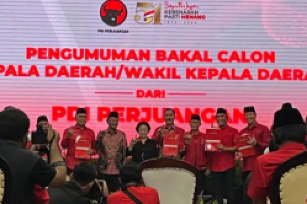 PDI Perjuangan Umumkan 13 Cagub/Cawagub, Termasuk Edy Rahmayadi