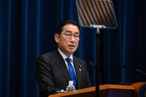 Perdana Menteri Jepang Fumio Kishida saat konferensi pers di kantor perdana menteri di Tokyo pada 14 Agustus 2024. PHILIP FONG via REUTERS 