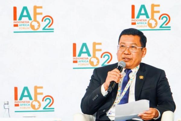 Kepala Badan Pangan Nasional atau National Food Agency (NFA) Arief Prasetyo Adi dalam Diskusi Panel di Indonesia-Africa Forum (IAF) 2024,di Nusa Dua, Bali, Selasa (3/9/2024). (Foto:NFA) 