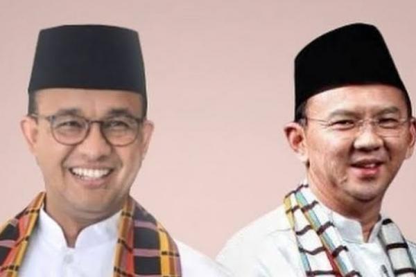 Mantan Gubernur Jakarta Anies Baswedan dan Basuki Tjahaja Purnama (Ahok) 