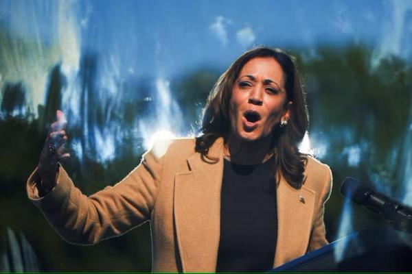 Calon presiden dari Partai Demokrat Kamala Harris berkampanye di Detroit, 2 September 2024. REUTERS 