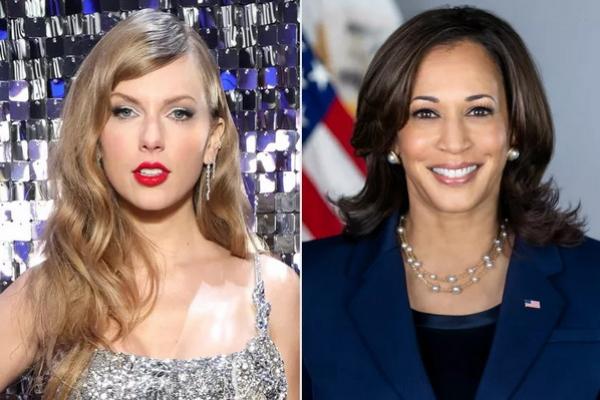 Kamala Harris Keluar dari Pesta Nonton Debat Diiringi Lagu Taylor Swift `The Man`. (FOTO: GETTY IMAGE) 