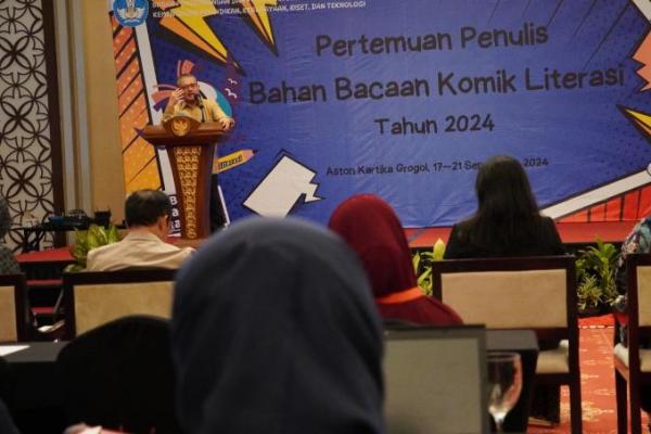 Badan Pengembangan dan Pembinaan Bahasa (Badan Bahasa) Kemendikbudristek menggelar Pertemuan Penulis Komik Bahan Bacaan Literasi di Jakarta (Foto: Humas Kemendikbudristek) 