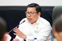 Kepala Badan Pangan Nasional atau National Food Agency (NFA) Arief Prasetyo Adi dalam rapat koordinasi bersama Kementerian Pertanian, Badan Pangan Nasional, Perum Bulog, ID FOOD, PTPN, dan Pupuk Indonesia, di Auditorium Kementerian Pertanian, Jakarta, Jumat (20/9/2024).