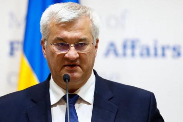 Menteri Luar Negeri Ukraina Andrii Sybiha menghadiri konferensi pers bersama di Kyiv, Ukraina, 11 September 2024. REUTERS 