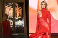 Gabung dengan Para Bintang L`Oreal Paris, Kendall Jenner Bergaya Pakai Gaun Korset Merah Mugler