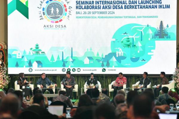 Seminar Internasional dan Launching Kolaborasi Aksi Desa Berketahanan Iklim di Bali  (Foto: Humas Kemendes PDTT) 