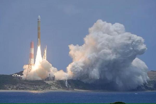 Roket H3 No. 3 Jepang lepas landas dari Pusat Antariksa Tanegashima di Minamitane di Prefektur Kagoshima, Jepang barat daya, 1 Juli 2024. Kyodo via REUTERS 