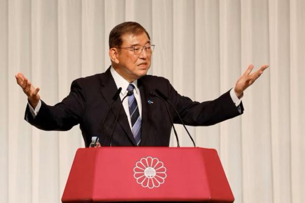 Shigeru Ishiba, pemimpin partai berkuasa Jepang yang baru terpilih, saat konferensi pers di Tokyo, Jepang 27 September 2024. REUTERS 