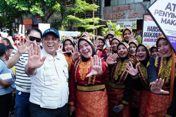 Deputi Kerawanan Pangan dan Gizi NFA Nyoto Suwignyo dalam peringatan Hari Kesadaran Internasional Tentang Susut dan Sisa Pangan di Surakarta, Jawa Tengah, Minggu (29/9/2024).  