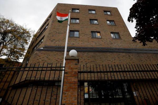 Gedung Komisi Tinggi India di Ottawa, Ontario, Kanada 14 Oktober 2024. REUTERS 