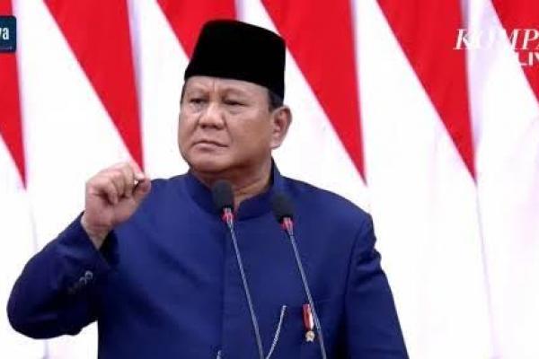 Prwsiden RI Prabowo Subianto meyakini Indonesia akan meraih swasembada energi di era kepemimpinannya. (foto: Kompas.tv) 