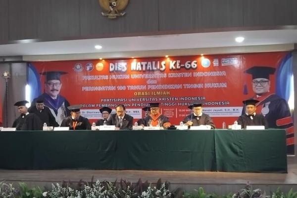 Rangkaian acara Dies Natalis ke-66 Fakultas Hukum Universitas Kristen Indonesia  dan Peringatan 100 Tahun Pendidikan Tinggi Hukum (Foto: Istimewa) 