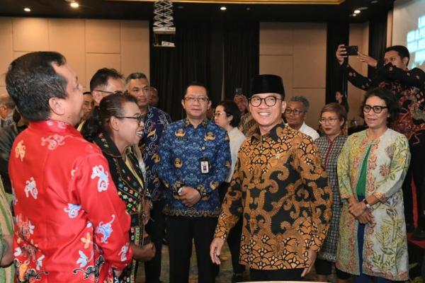 Menteri Desa dan Pembangunan Daerah Tertinggal (Mendes PDT) Yandri Susanto dalam acara Launching CSR dan Pengembangan Desa Berkelanjutan Awards 2025 di Jakarta, Senin (Foto: Humas Kemendes) 