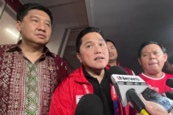 Ketua Umum PSSI Erick Thohir meminta maaf atas kekalahan Timnas dari Jrpang, dengan skor 0-4. (foto:Antara) 