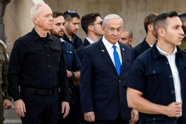 Benjamin Netanyahu di pangkalan militer dekat Mitzpe Ramon, 31 Oktober 2024. REUTERS 