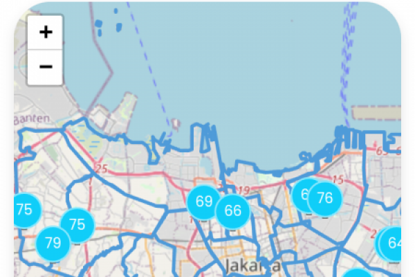 Peta kualitas udara di laman udara.jakarta.go.id (foto:udara.jakarta) 