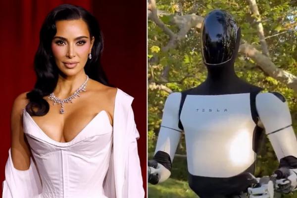 Kim Kardashian Pamer Mainan Mewahnya Robot Tesla (FOTO: FILM MAGIC/X) 