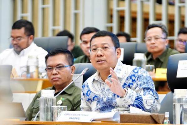 Kepala Badan Pangan Nasional/National Food Agency (NFA)  Arief Prasetyo Adi dalam Rapat Dengar Pendapat (RDP) Komisi IV DPR RI di Kompleks Parlemen Senayan, Jakarta, Selasa (19/11/2024).. (foto:NFA) 