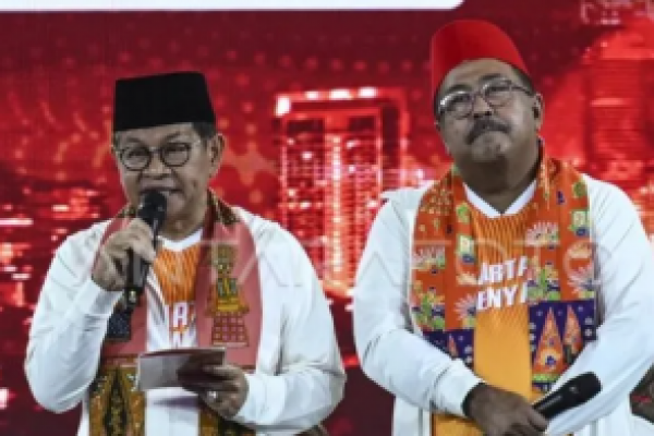 Pasangan calon gubernur dan wakil gubernur Jakarta Pramono Anung dan Rano Karno (Pram-Doel ) 