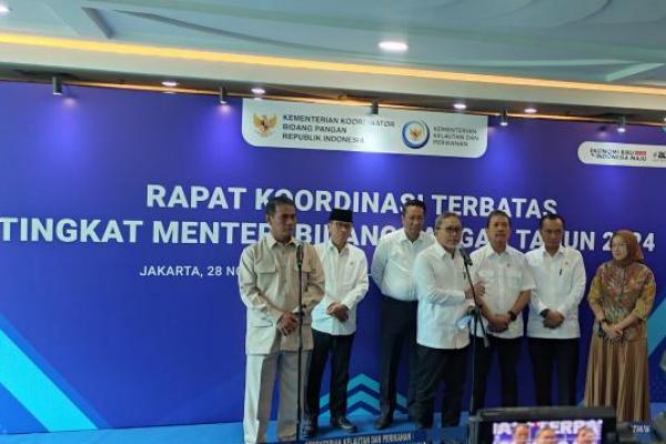 Menteri Koordinator (Menko) Bidang Pangan Zulkifli Hasan pada Konferensi Pers seusai Rapat koordinasi Terbatas Tingkat Menteri Bidang Pangan, di kantor Kementerian Kelautan dan Perikanan, Jakarta, Kamis (Foto: Ist) 