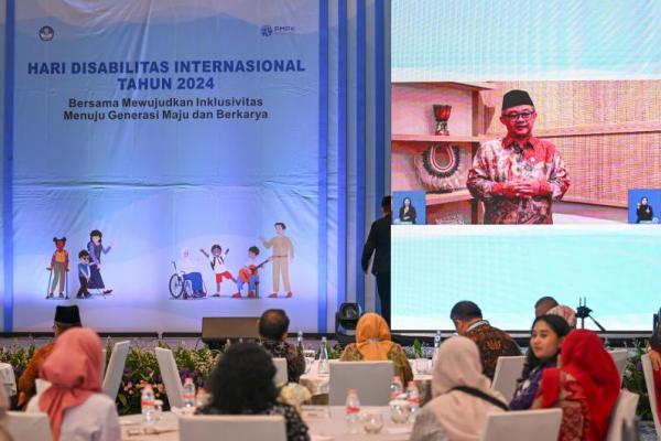 Menteri Pendidikan Dasar dan Menengah (Mendikdasmen), Abdul Mu`ti pada peringatan Hari Disabilitas Internasional Tahun 2024, yang digelar di Jakarta, Selasa (Foto: Ist) 