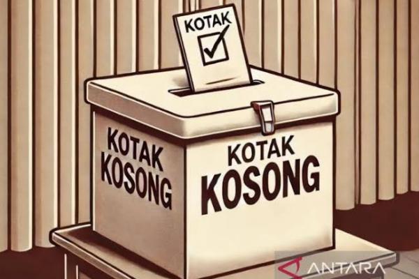 Calon yang kalah oleh kotak kosong  boleh ikut Pilkada Ulang (foto:iilustrasi kotak kosong) 