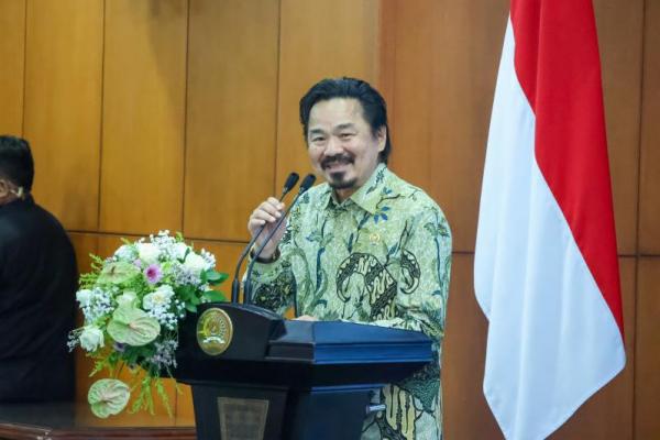 Wakil Ketua MPR Rusdi Kirana dalam Silaturahmi Kebangsaan Mengenang Guru Bangsa Gus Dur di Ruang Delegasi, Kompleks Parlemen Senayan, Jakarta, Jumat (Foto: Humas MPR) 