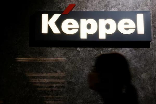 Papan nama Keppel terlihat di kantor mereka di Singapura 6 Juli 2023. REUTERS 