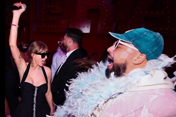 Taylor Swift merayakan pesta ulang tahun ke-35 bersama Travis Kelce dan teman-temannya. (FOTO: INSTAGRAM) 