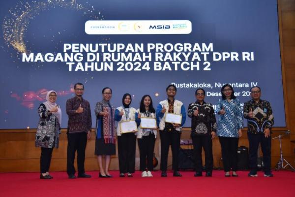 Penutupan Program Magang di Rumah Rakyat DPR RI 2024. Foto: dpr 