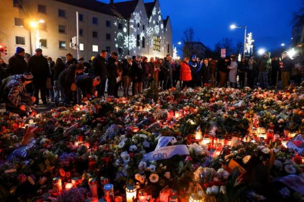 Lokasi penyerangan pasar Natal, Magdeburg, 21 Desember 2024. REUTERS 