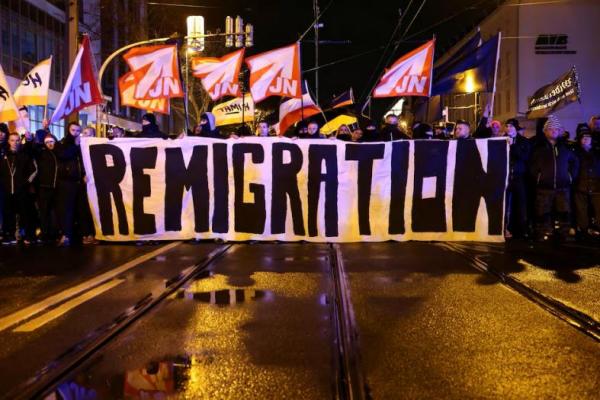 Demonstran ekstrem kanan, Magdeburg, 21 Desember 2024. REUTERS 