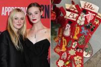 Rayakan Natal Bersama Kakaknya Dakota Fanning, Elle Fanning Unggah Foto Stoking Unik Berisi Hadiah. (FOTO: FILMMAGIC/INSTAGRAM)