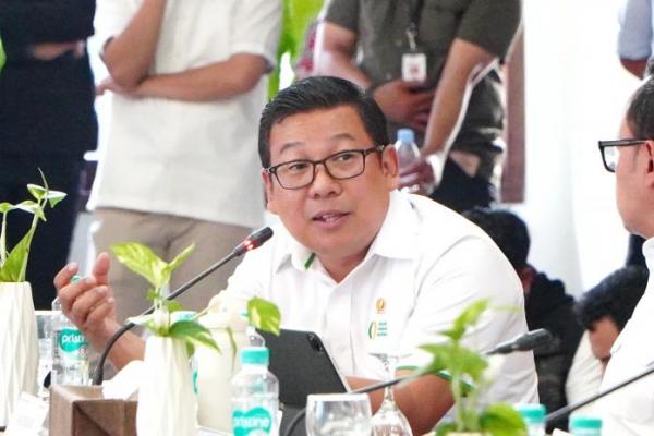 Kepala Badan Pangan Nasional/National Food Agency (NFA)  Arief Prasetyo Adi dalam rapat koordinasi pangan di Mahan Agung, Bandar Lampung, Lampung, Sabtu (28/12/2024)..(foto7:NFA) 