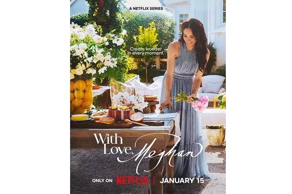 Meghan Markle dengan acaranya With Love, Meghan di Netflix. (FOTO: NETFLIX) 