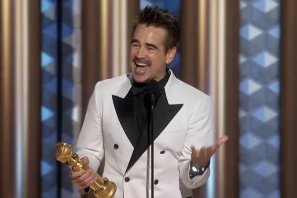 Colin Farrell memberikan pidato penerimaan penghargaan selama Golden Globe Awards Tahunan ke-82 pada tanggal 5 Januari 2025. (FOTO: CBS) 