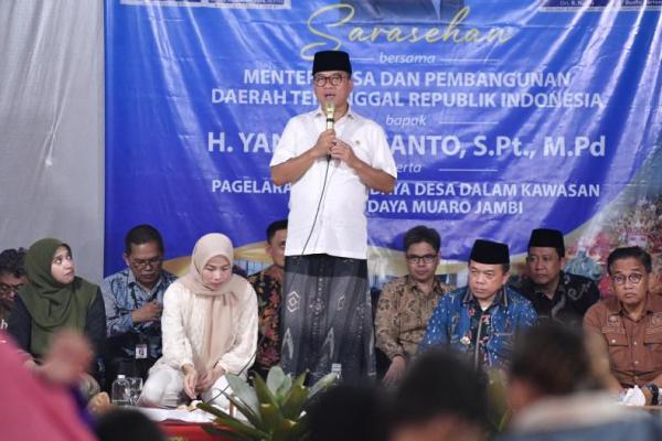 Mendes PDT, Yandri Susanto ingin swasembada pangan dan program makan bergizi gratis berhasil di Jambi (Foto: Kemendes PDT) 