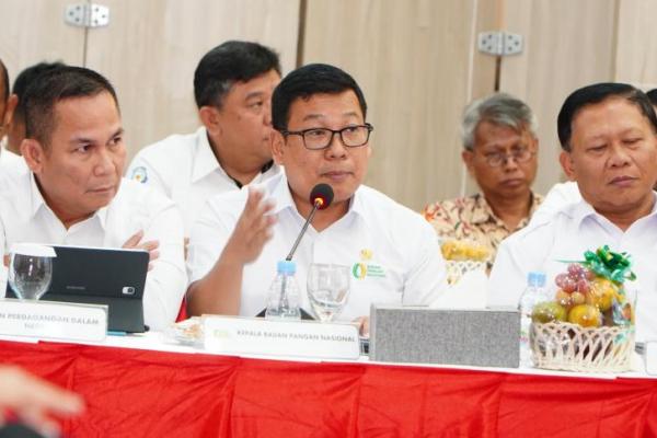 Kepala Badan Pangan Nasional/National Food Agency (NFA)  Arief Prasetyo Adi dalam Rapat Koordinasi Bidang Pangan Provinsi Banten yang dihelat di Pendopo Gubernur, Serang, Banten, Jumat (10/1/2025).(foto:NFA) 