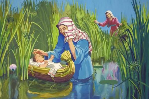 Ilustrasi - Kisah Sayyidah Asiyah saat yang menyelamatkan Nabi Musa saat dihanyutkan ke sungai (Foto: Via Islami.co) 