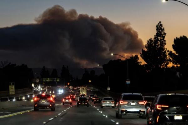 Kebakaran Palisades, dekat Santa Monica, 10 Januari 2025. REUTERS 