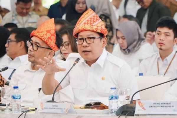 Kepala Badan Pangan Nasional/National Food Agency (NFA)  Arief Prasetyo Adi dalam Rakortas Bidang Pangan Provinsi Sumatera Selatan, di Palembang, Senin (13/1/2024).(foto:NFA) 