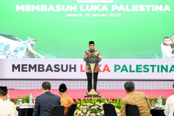 Ketua MPR RI, Ahmad Muzani dalam dalam Public Expose Baznas bertajuk Membasuh Luka Palestina, di Gedung Nusantara IV Kompleks Parlemen Senayan, Jakarta, Rabu (Foto: Humas MPR) 