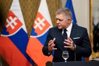 Perdana Menteri Slowakia Robert Fico menghadiri konferensi pers di Bratislava, Slowakia, 21 Januari 2025. REUTERS