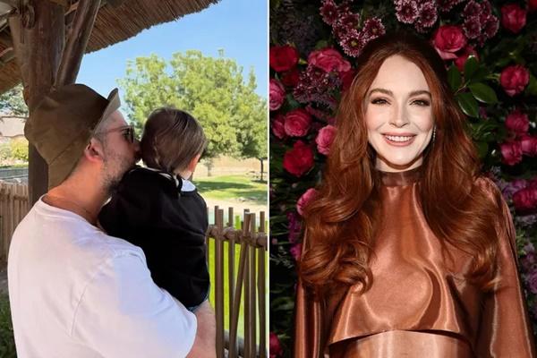 Lindsay Lohan Bagikan Foto Pertama Putranya Luai di Kebun Binatang dengan Suaminya Bader Shammas. (FOTO: INSTAGRAM/GETTY IMAGE) 