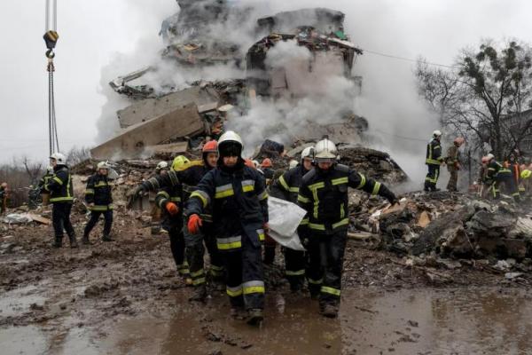 Serangan rudal Rusia, Poltava, Ukraina 1 Februari 2025. REUTERS 