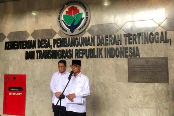 Menteri Desa dan Pembangunan Daerah Tertinggal (Mendes PDT) Yandri Susanto saat jumpa pers di Jakarta (Foto: Ist/Habib Katakini.com) 